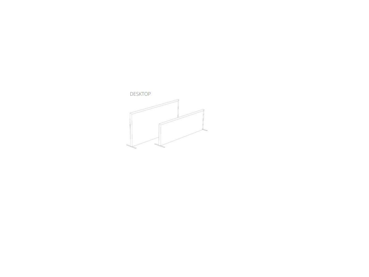 AREA acoustic wall - fiber black - 60x100cm Desktop Cadre white