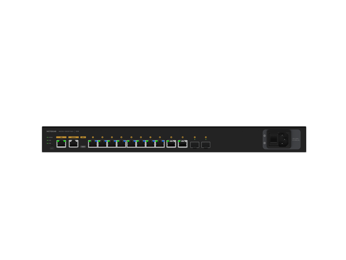 M4250-10G2F PoE+ - Network Switch 12 Port 1G, Managed, 125W