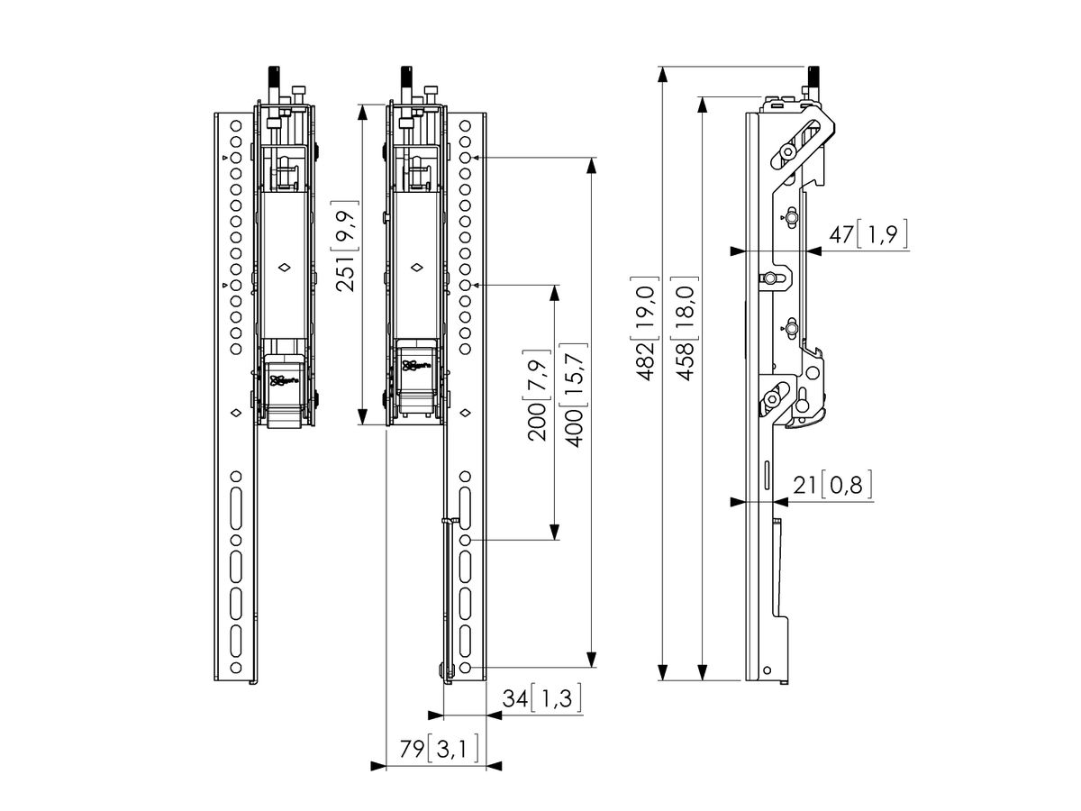 PFS 3504 - Display-Adapterstrips 3D, 482 mm