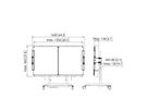 RISE A226 - Whiteboard-Set 65'' für RISE Trolley