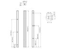 PUC 2715 - Profil für Bodenlösung 150 cm , Silber