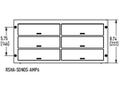 RSHA-SONOS-AMP6 - 19" Rackblende für 6x Sonos AMP