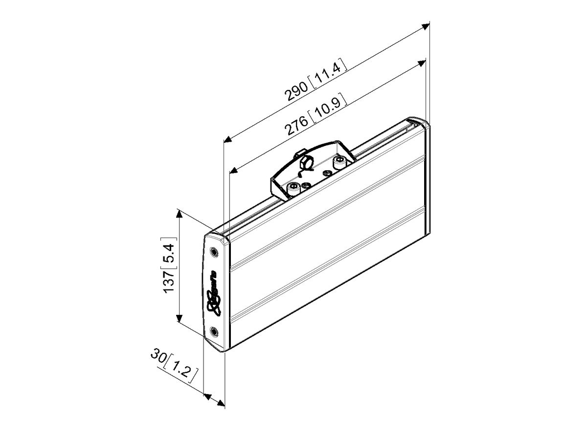 PFB 3402 - Display-Adapterbar 290 mm, Silber