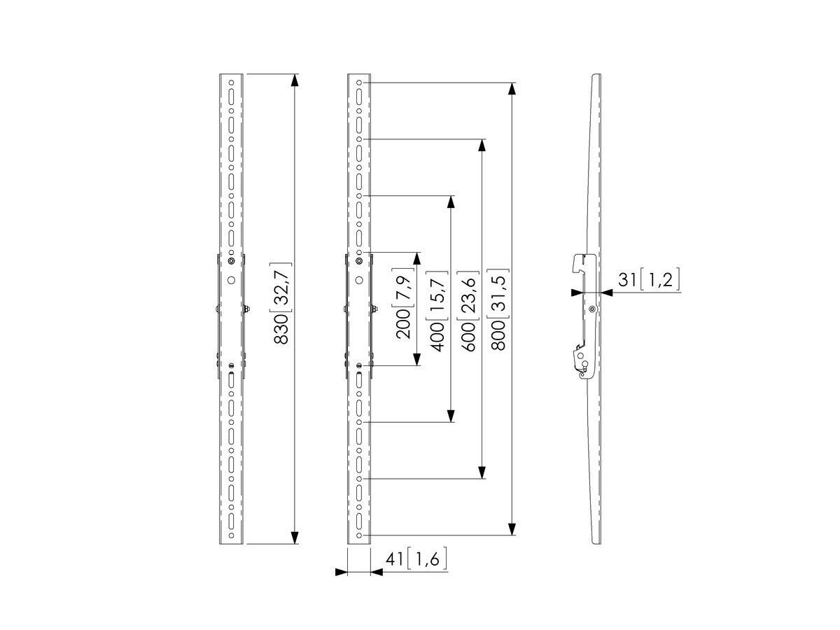 PFS 3208 - Bandes interface écran 830 mm, fix