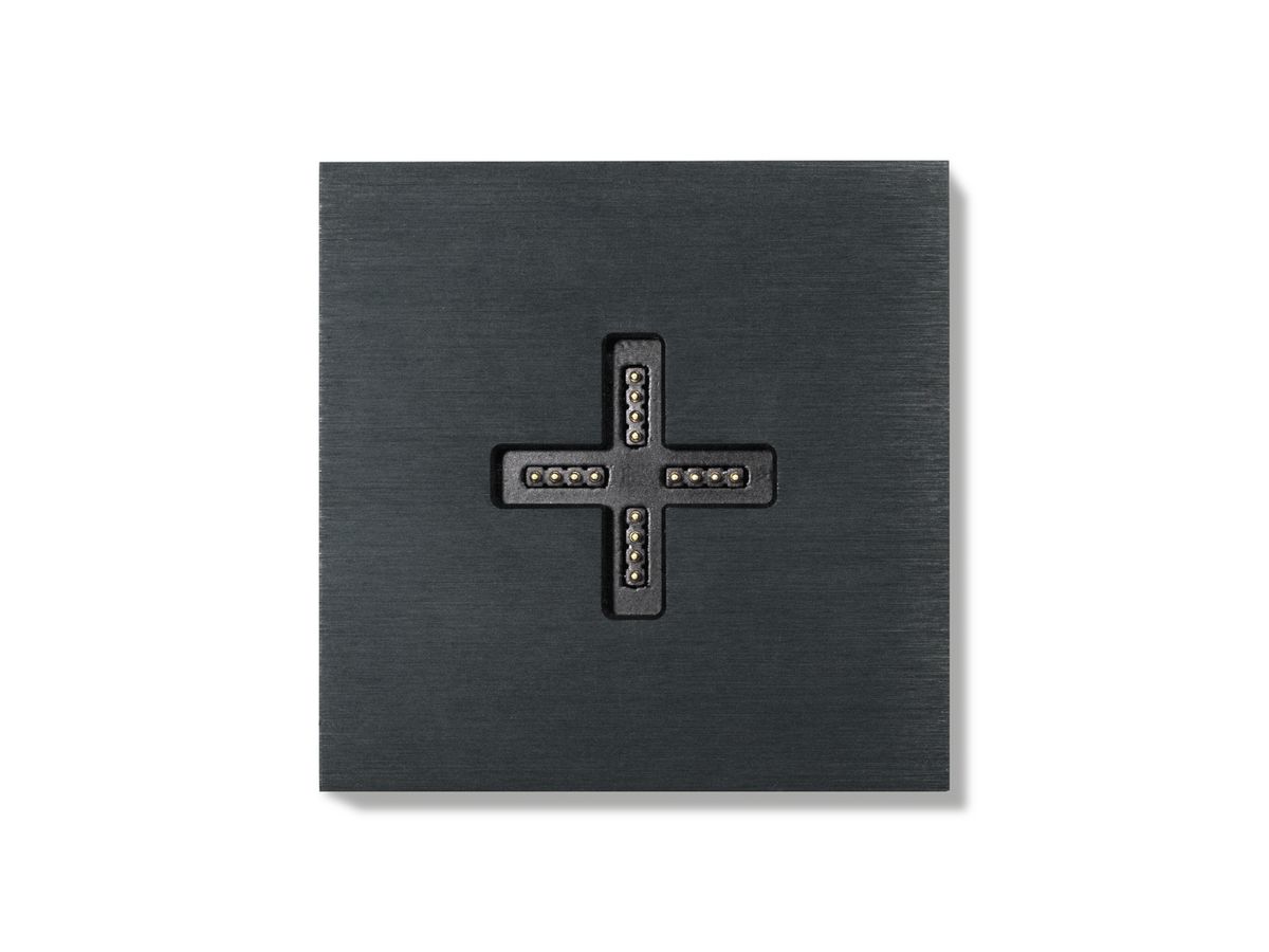 131-02 Eve plus - wall base cover - gebürstetes Dunkel Grau