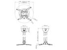 PPC 2555 - Projektor Deckenhalter 55-85 cm, Silber