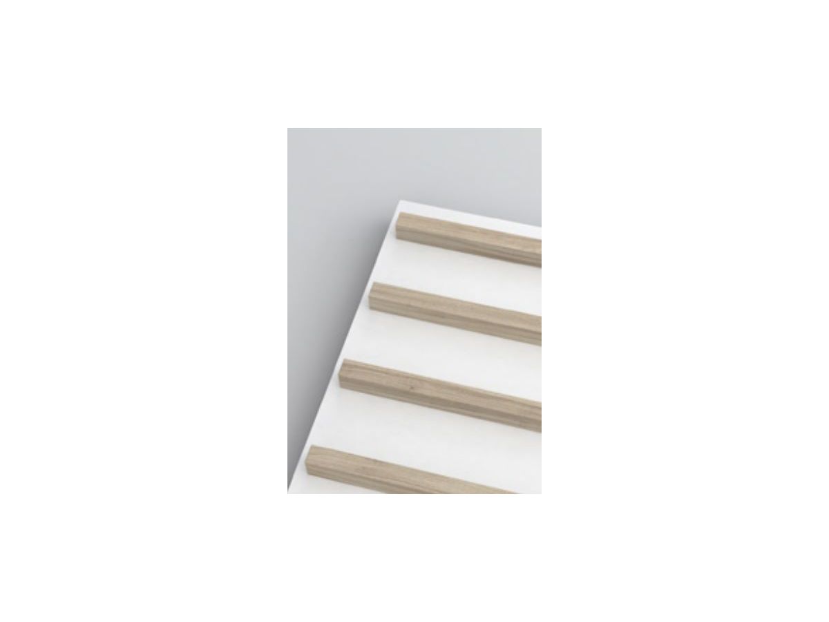 MICROBAFFLE acoustic wall - fiber white - 60x60cm False ceiling + wood