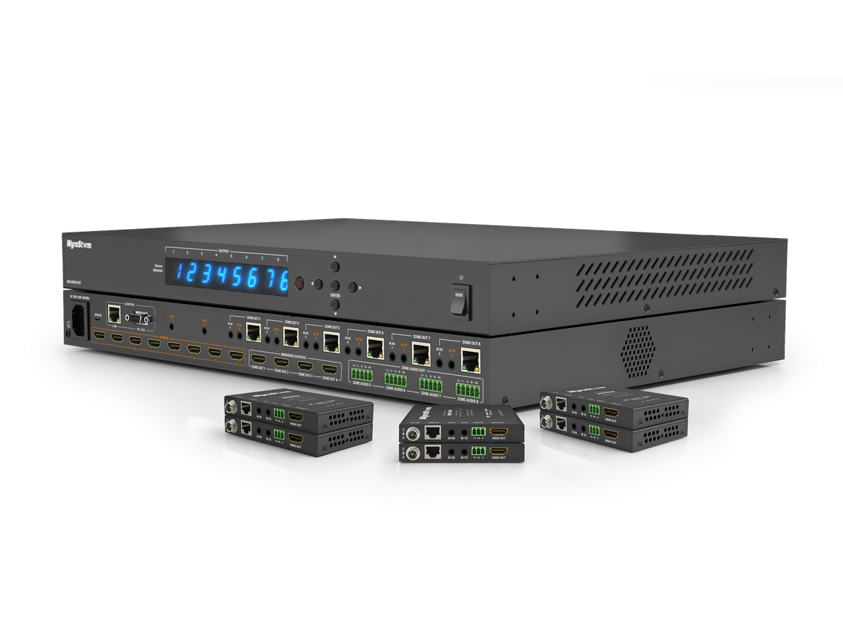 MX-0808-KIT-V2 - Matrix HDBT KIT 8x8 4K inkl.8 RX,