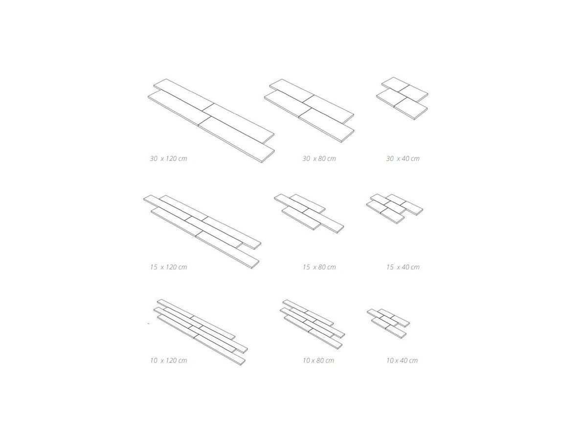 PARQUET acoustic wall - fiber white - 30x80cm Glue Mounting