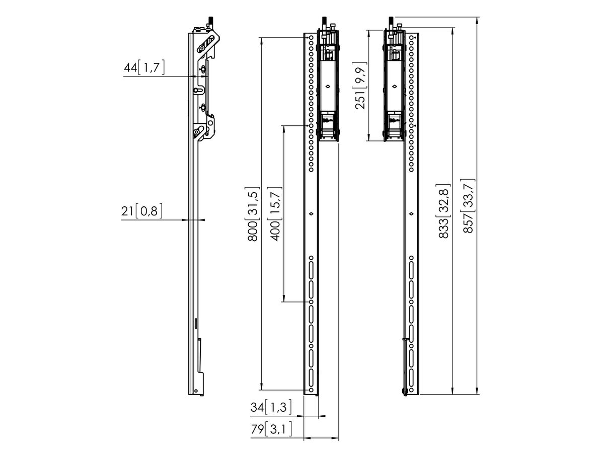 PFS 3508 - Display-Adapterstrips 3D, 857 mm