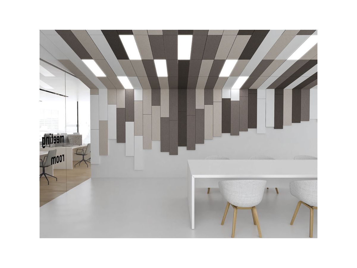 PARQUET acoustic wall - fiber white - 30x40cm Glue Mounting