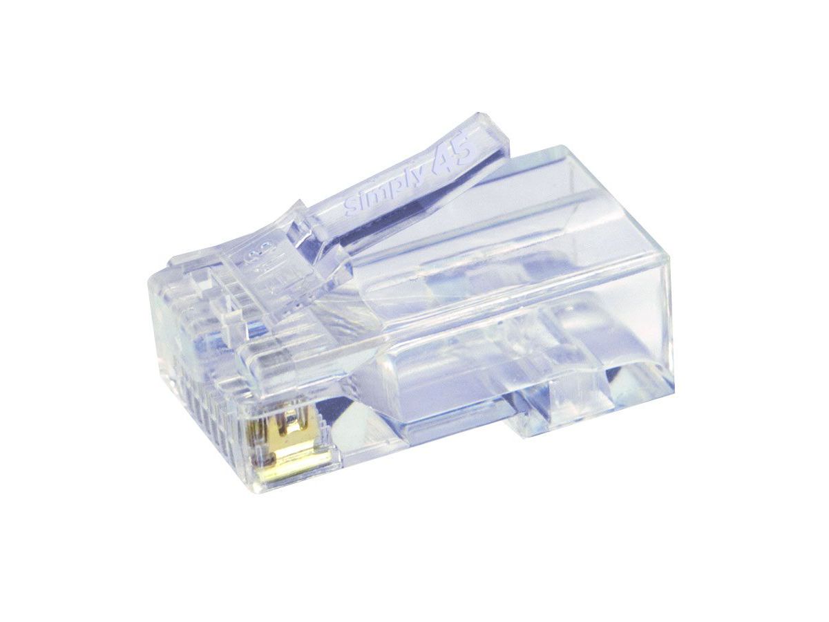 Simply45 - Pass Through Blue Tint - Cat5e UTP 100 pièce