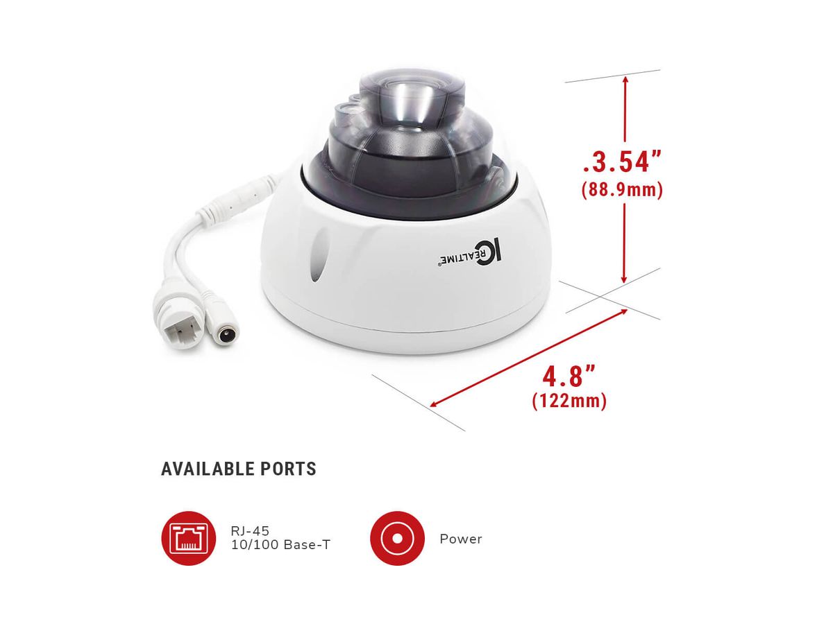 IP Edge Line - 2MP,   In/Out, Vandal Dome, Vari, Motor