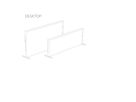 AREA acoustic wall - fiber black - 140x120cm Desktop Rahmen white