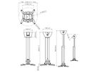 PPC 1555 - Projektor Deckenhalter 55 - 85cm, Silber