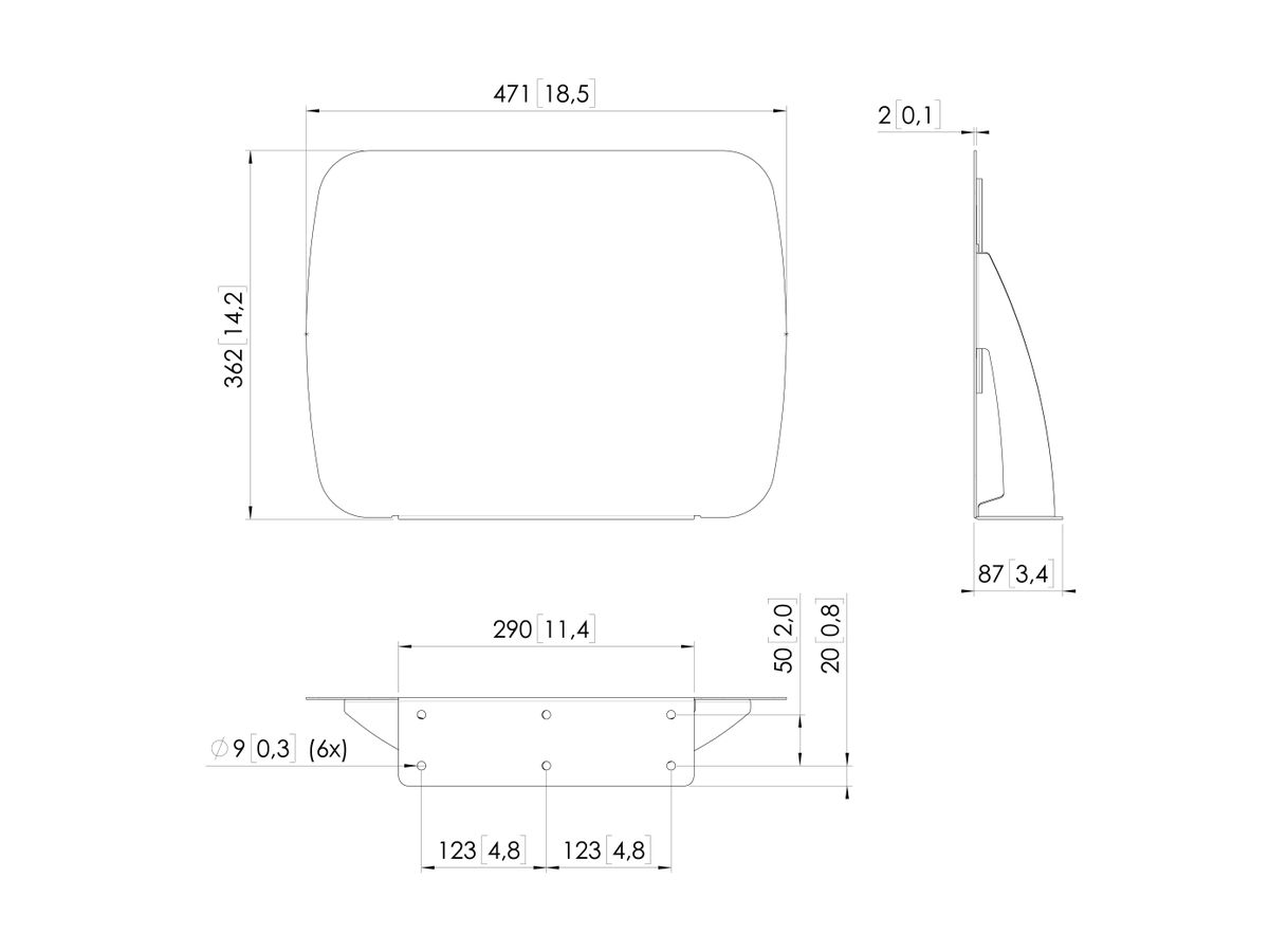 PUA 9507 - Zubehörablage für PUC24/25/27xx, Silber