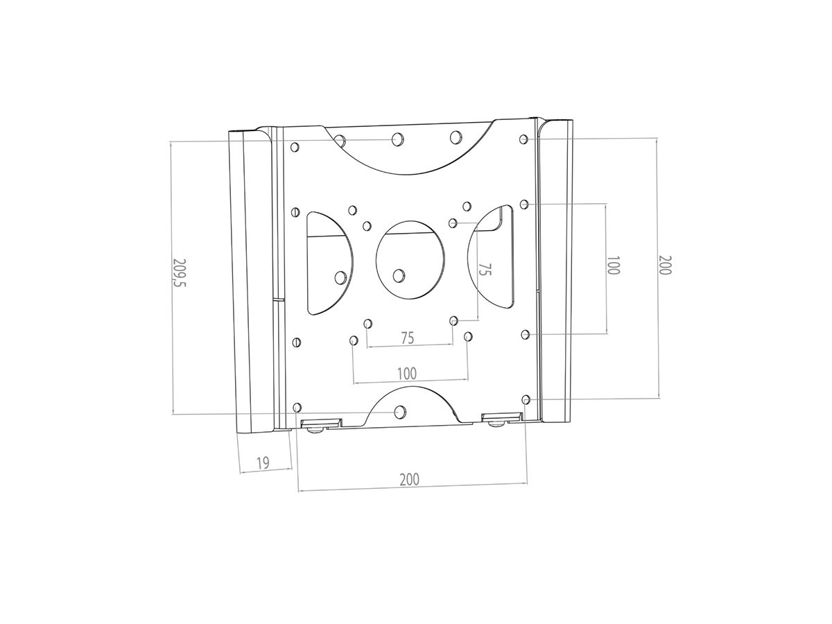BL Fixed 200 - Fixation fixe 15û32\ Zoll VESA 200