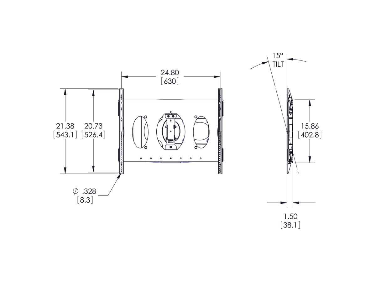 PFW 6850 - Wandhalter, schwenk- & neigbar, 500x600