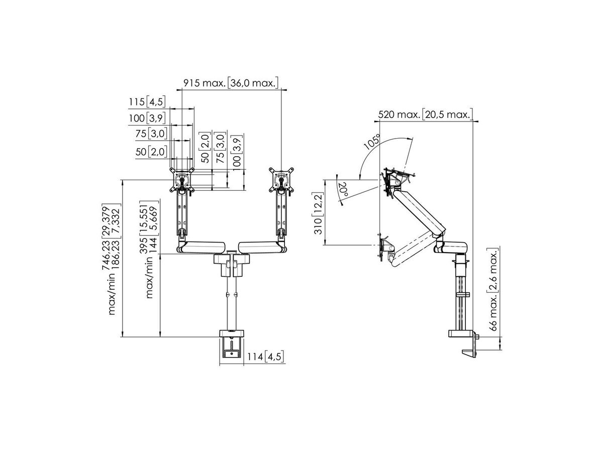 MOMO 4237 - Monitorhalter Motion Weiss