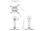 PPC 2540 - Projektor Deckenhalter 40-55 cm, Silber