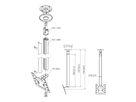 CT 240822S - Deckenh. drehbar, Säule 80cm, 200x200 Si