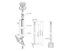 CT 243022S - Deckenh. drehbar Säule 300cm, 200x200 Si