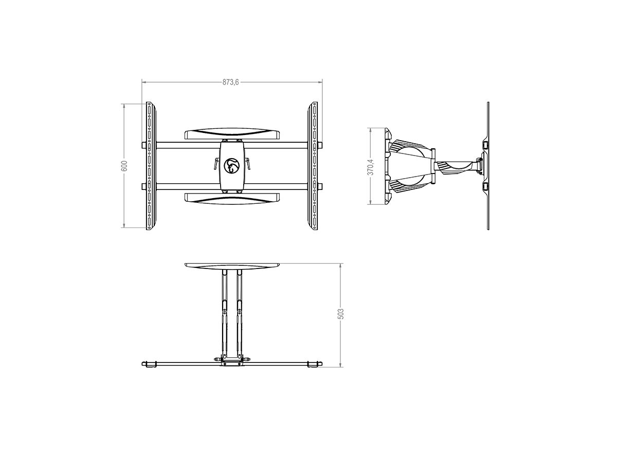 BrackIT XL HD - Wandhalterung neig-  schwenkbar - 55-75