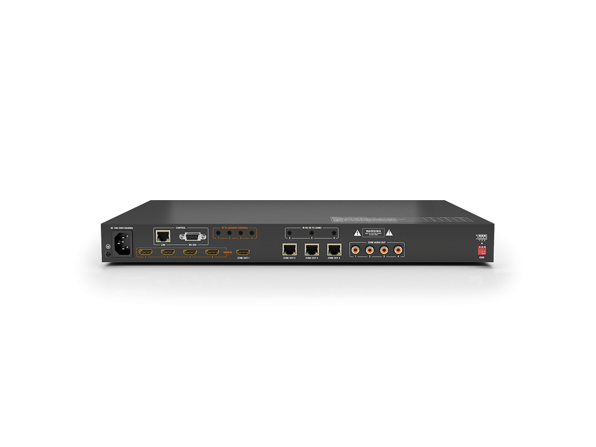 MX-0404-KIT - Matrix HDBT KIT 4x4 4K inkl. RX, Audio