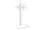 CPS Freestanding Single 55 - 75 Zoll - Support mur vidéo 2x2 portrait