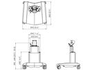 PFT 2515 - Displaywagen, Silber, 59 - 64 cm