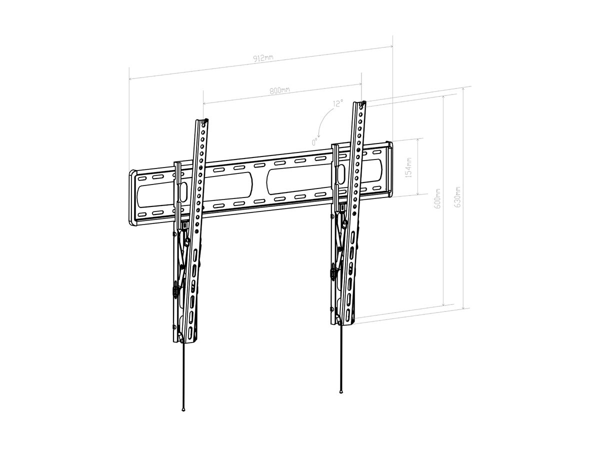 BL Tilt 800 - Fixation inclinable 46û65\ Zoll