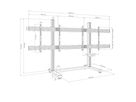 CPS Floorstand Dual 75 - 86 Zoll - Standsystem freistehend fur 2 Displays 7