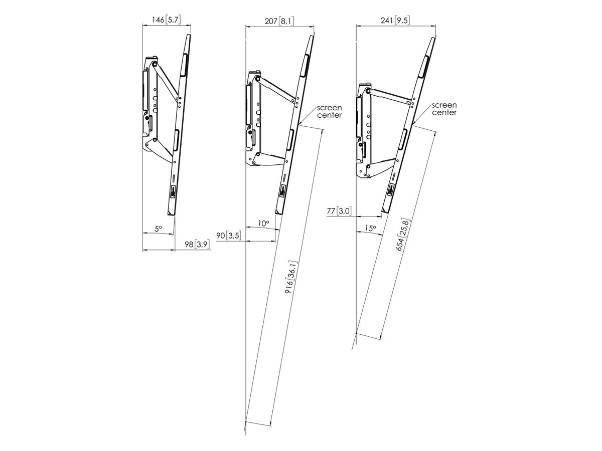 PFW 6810 - Wandhalterung neigbar, 55 - 80''
