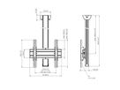 C 3044S - Deckenhalter Säule 300cm 400x400 Silber