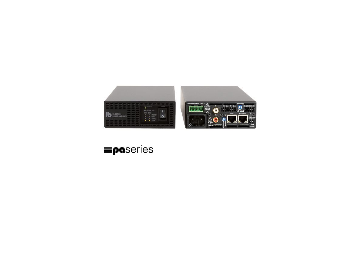 PA-S 250 DSC Dante, 50Watt - 2 x Line In Cinch+Sym. 2-Kanal DANTE
