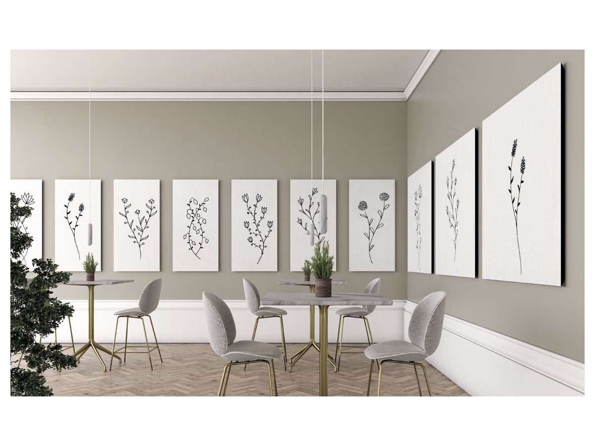 SURFACE acoustic wall - fiber black - 60x120cm Glue Mounting