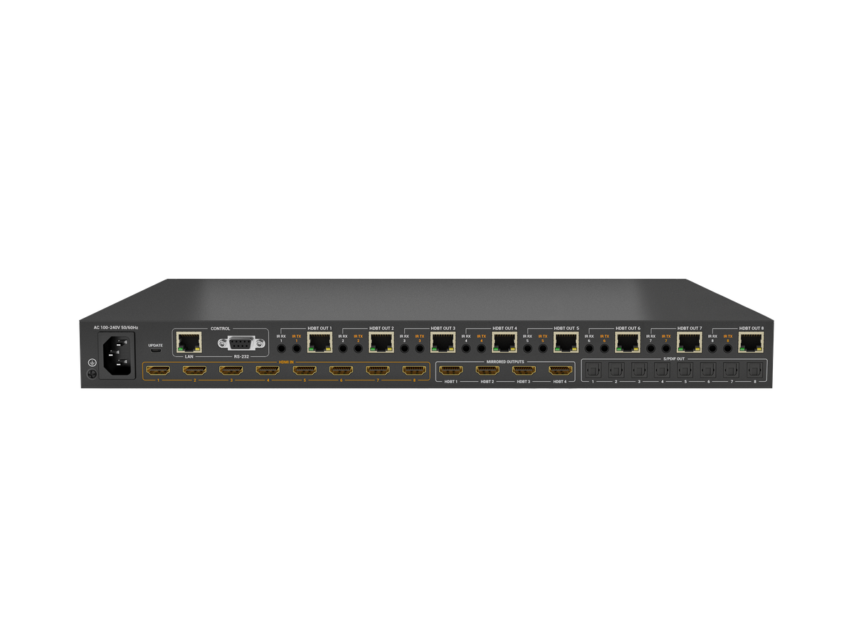 MXV-0808-H2A-V3 - Matrix HDBT 8x8, Audio