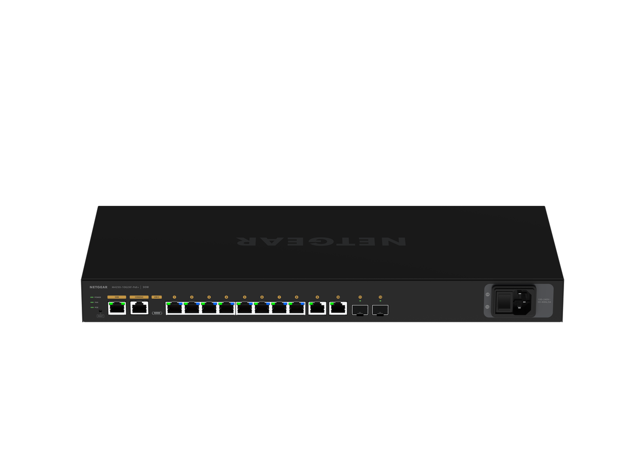 M4250-10G2F PoE+ 10x RJ45, 2x SFP - Network Switch 8x PoE 125W