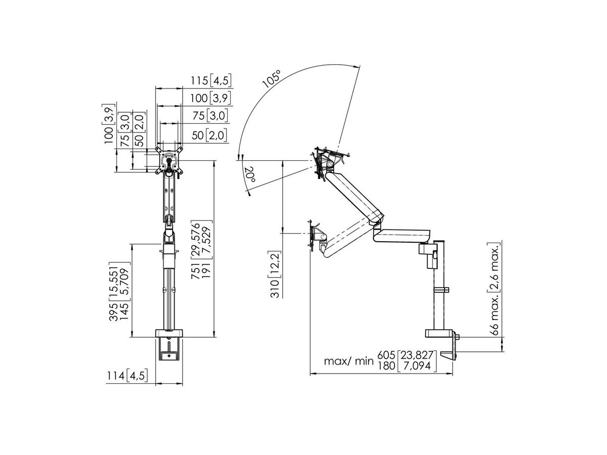 MOMO 4137 - Monitorhalter Motion Weiss