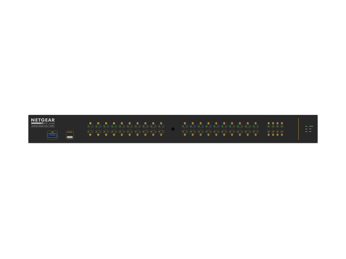 M4250-40G8F-PoE+ 40xRJ45+ 8xSFP Port - Network Switch 40xPoE, 480W