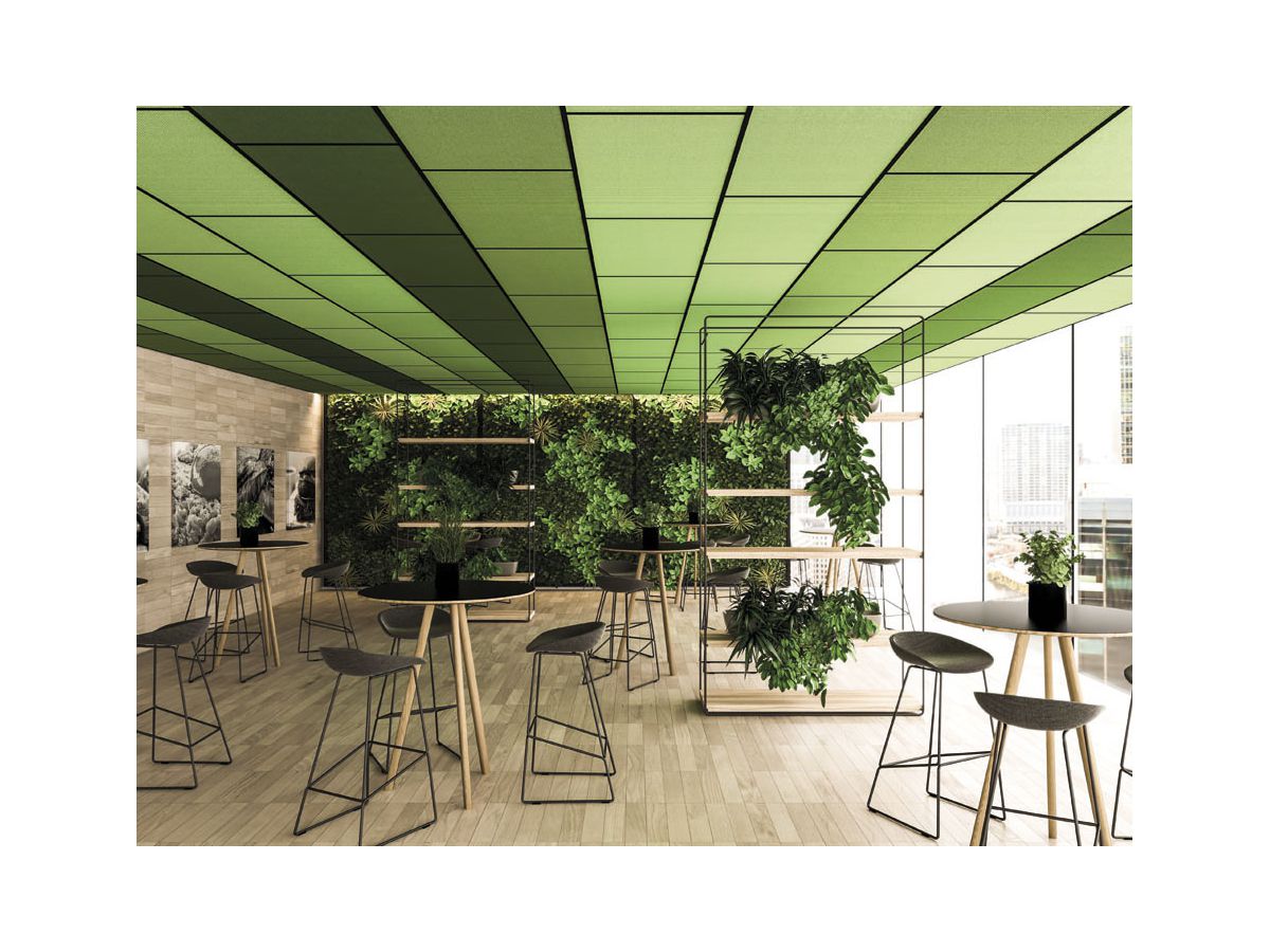 QUADRA acoustic wall - fiber black - 60x120cm False ceiling