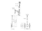CT 243044S - Deckenh. drehbar Säule 300cm, 400x400 Si
