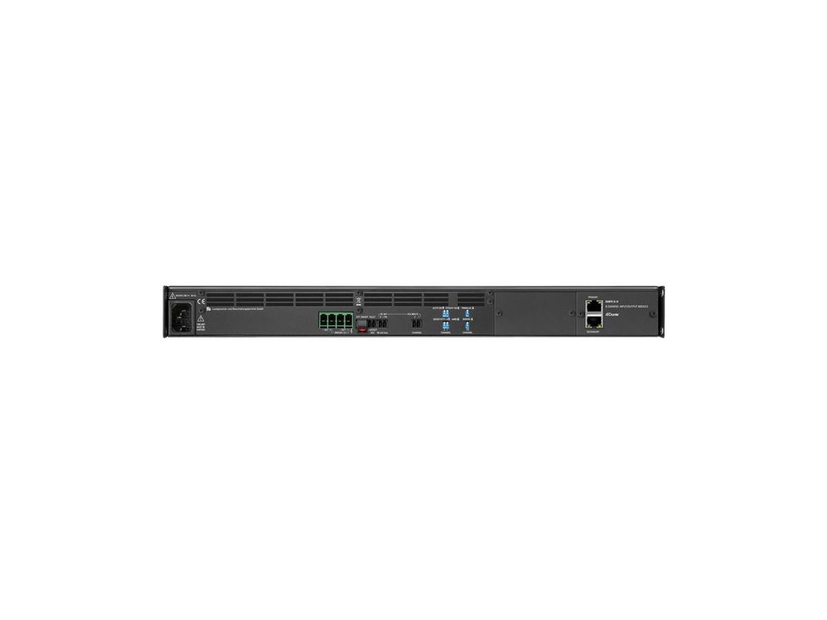 PA 2100 DANTE - Endstufe, 2 x 100 Watt, 2 x In Dante-Mod