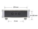 Boîtier d'encastrement taille S pour - plafonds en béton, adapté à un 6" 215mm