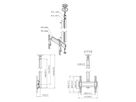 CT 241544S - Deckenh. drehbar Säule 150cm, 400x400 Si