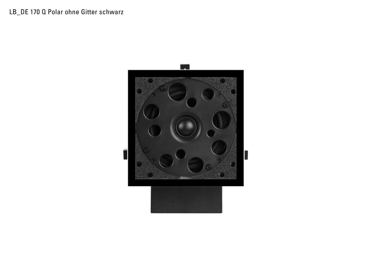 DE 170 Q Polar schwarz - 2-Wege-Einbaulautsprecher, quadratisch,
