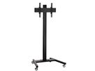 T 1544B - Trolley Säule 150cm, 400x400 Schwarz