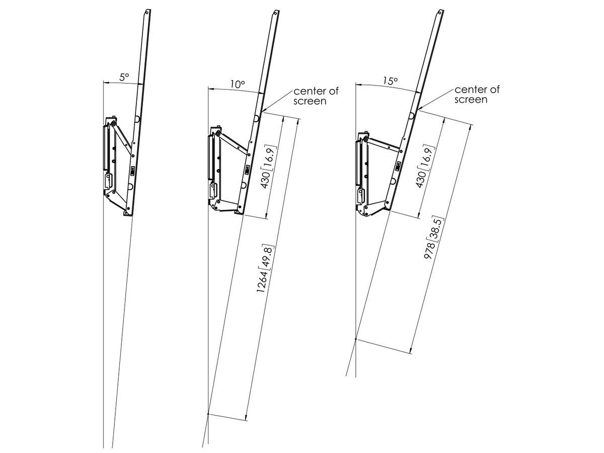 PFW 6910 - Wandhalterung neigbar, 80 - 120"