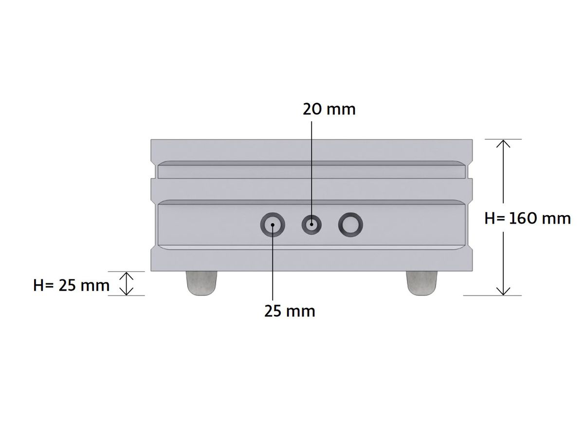 Einbaugehäuse Grösse M für Betondecken - passend für 6" Lochmass 215mm