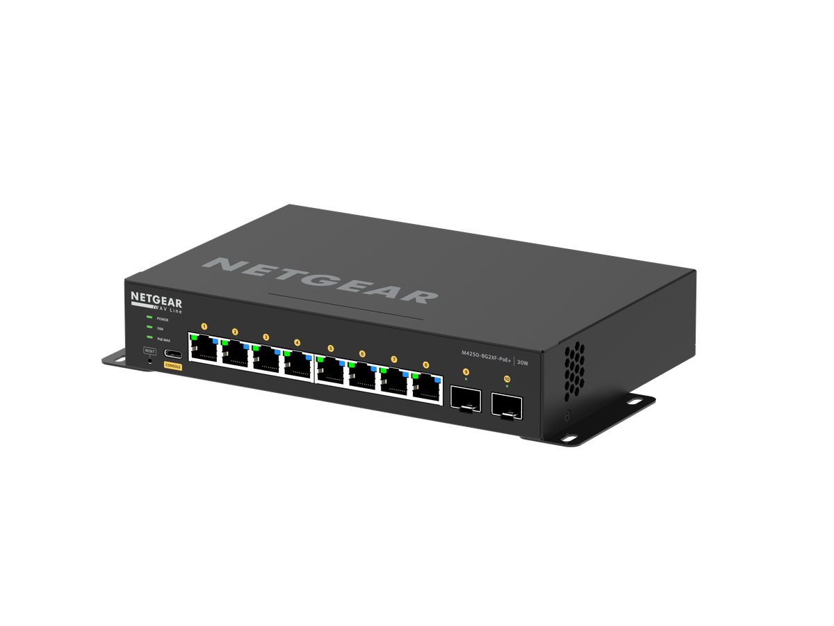 M4250-8G2XF-PoE+ 8x RJ45, 2x SFP+ - Network Switch 8x PoE 220W